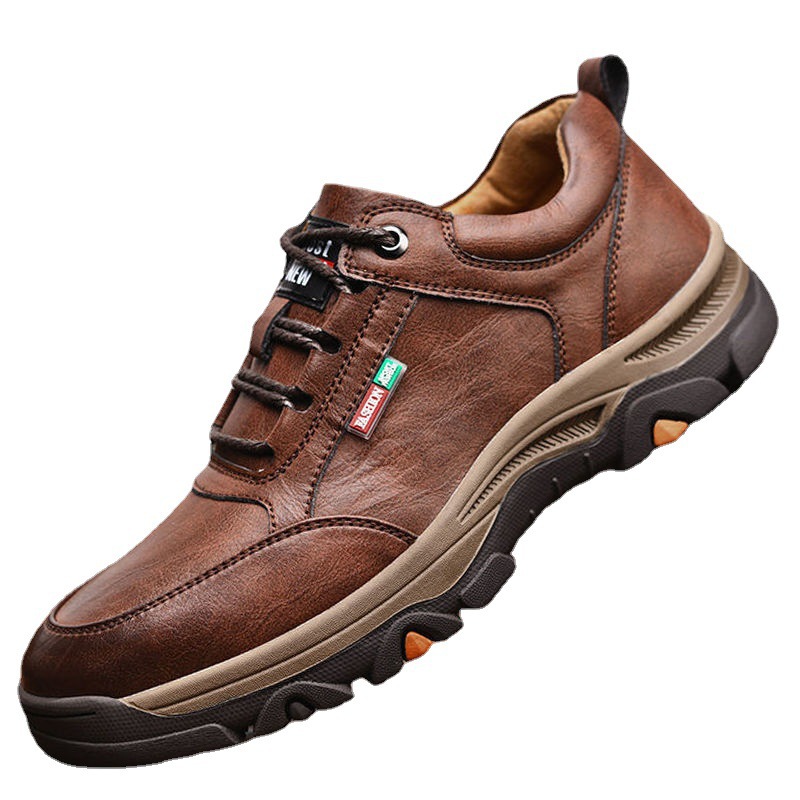Men's British Style Round Toe Leather Shoes foto 5
