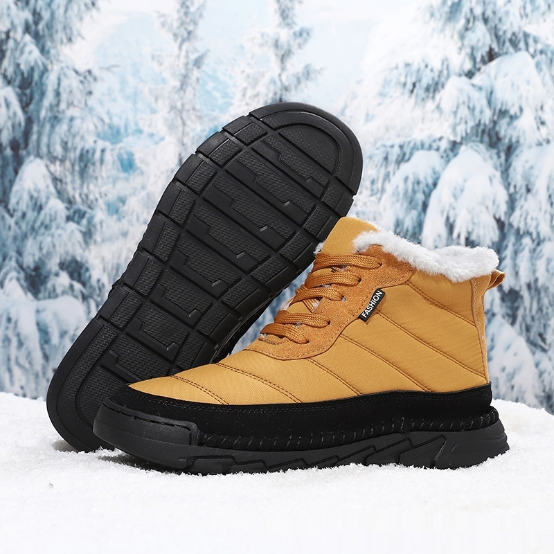 Mens Mid-Cut Snow Boots With Cotton-Lined Non-Slip Outsoles foto 2