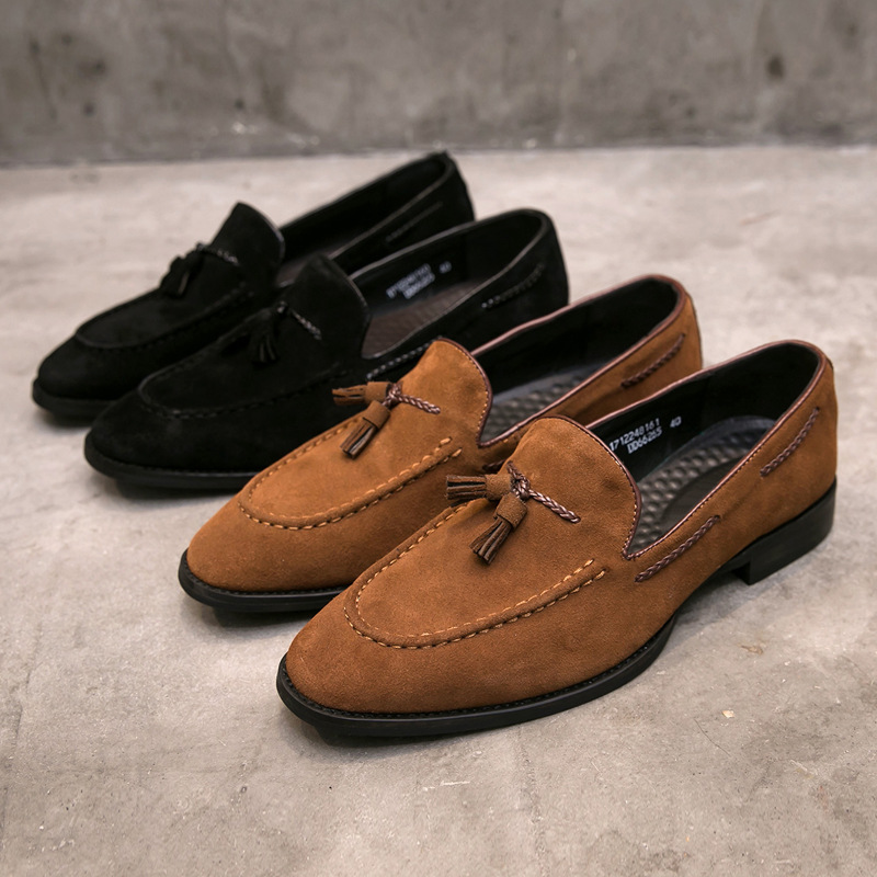 Summer Slip-on Men's British Matte Leather Vintage Leather Shoes Breathable Casual foto 5