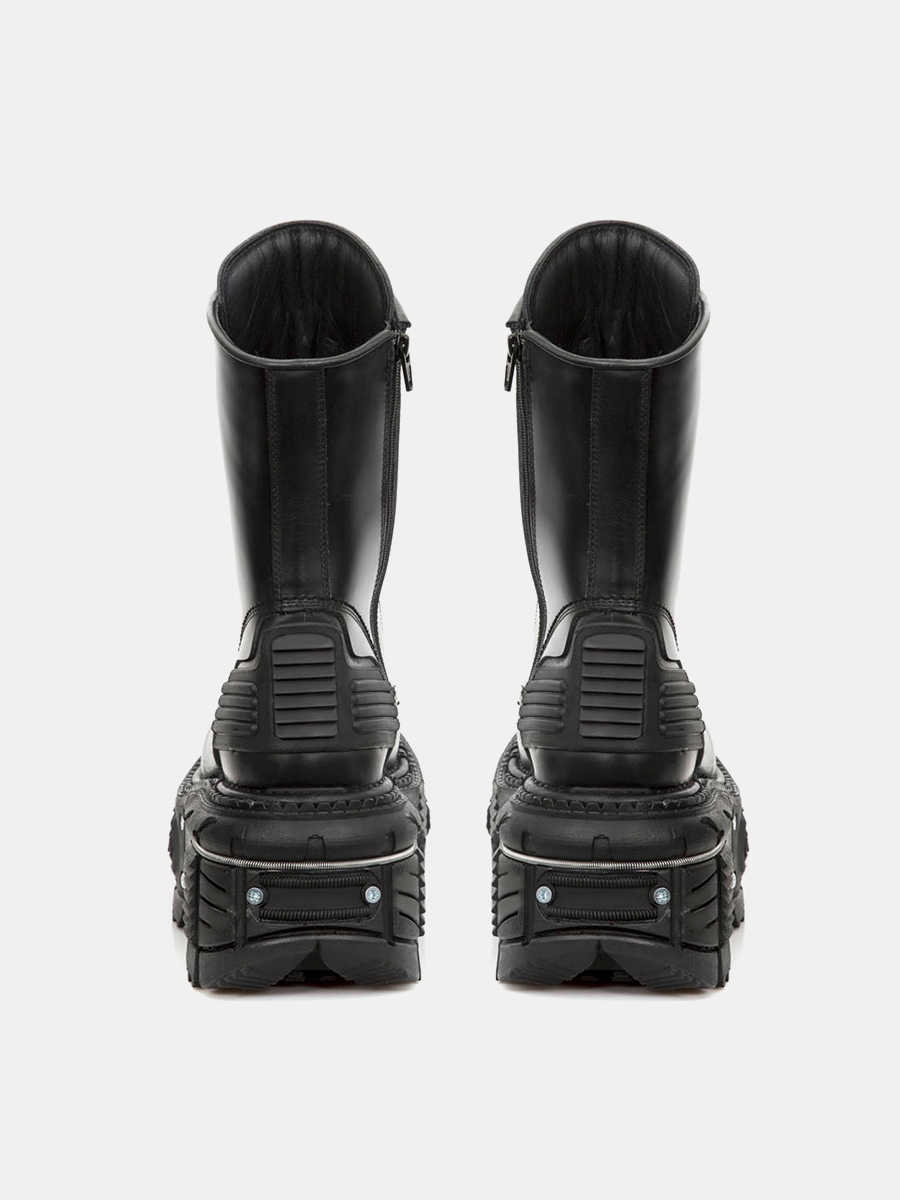 Middle Boots Dark Metal Thick Bottom Knight Boots foto 5