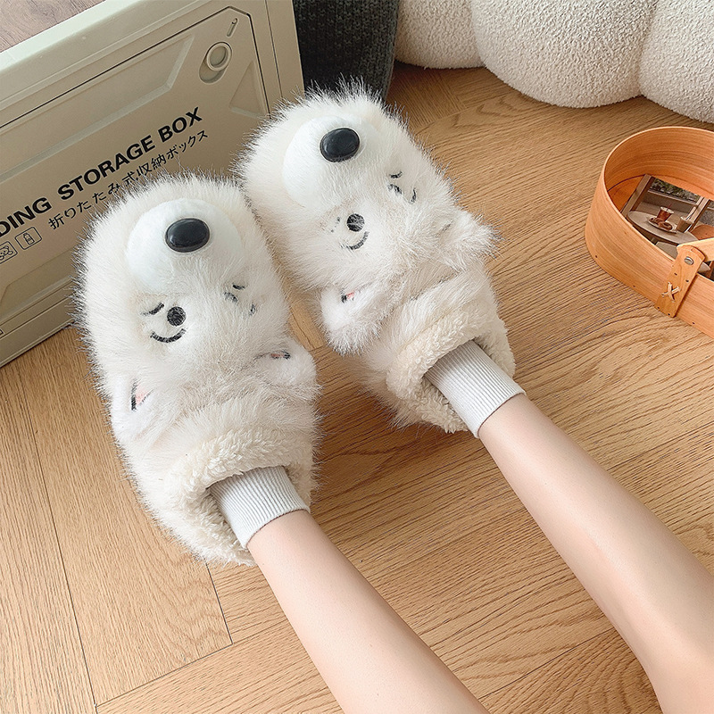 Ankle Wrap Cotton Slippers Female Interior Home Insulated Cotton-padded Shoes foto 2