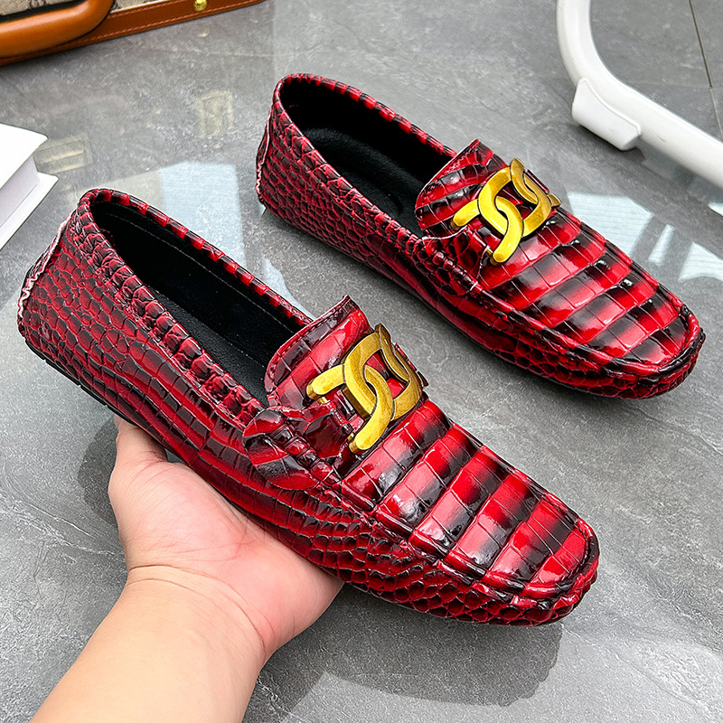Small Leather Shoes Men's Fashion Low Top foto 2