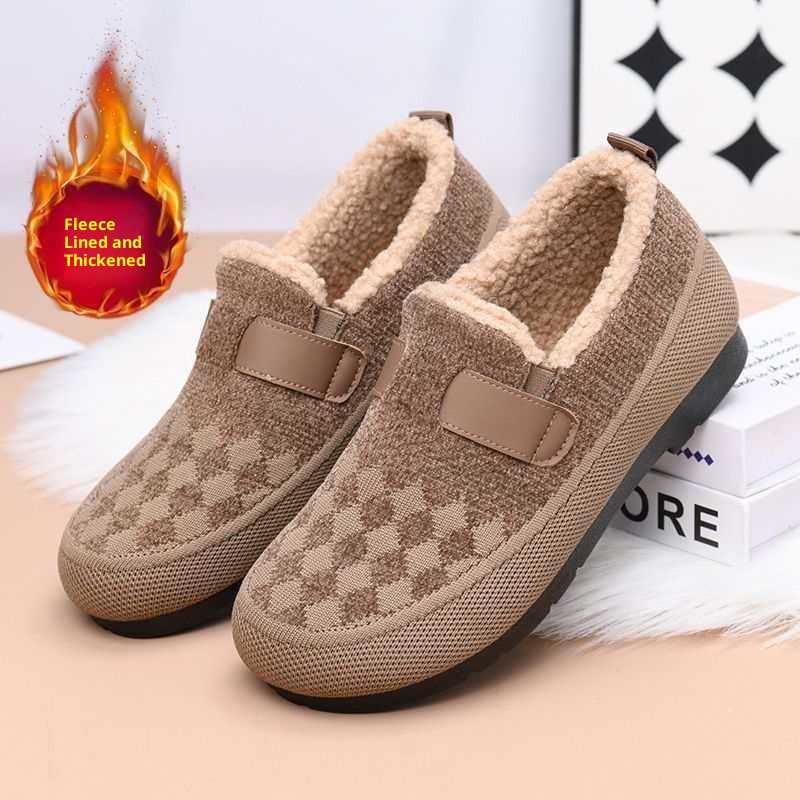 Winter Fleece-lined Old Beijing Cloth Shoes For Women foto 2