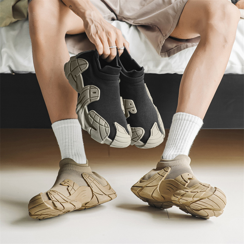 Men's Sock Shoes Flying Woven Breathable Mesh Surface foto 2