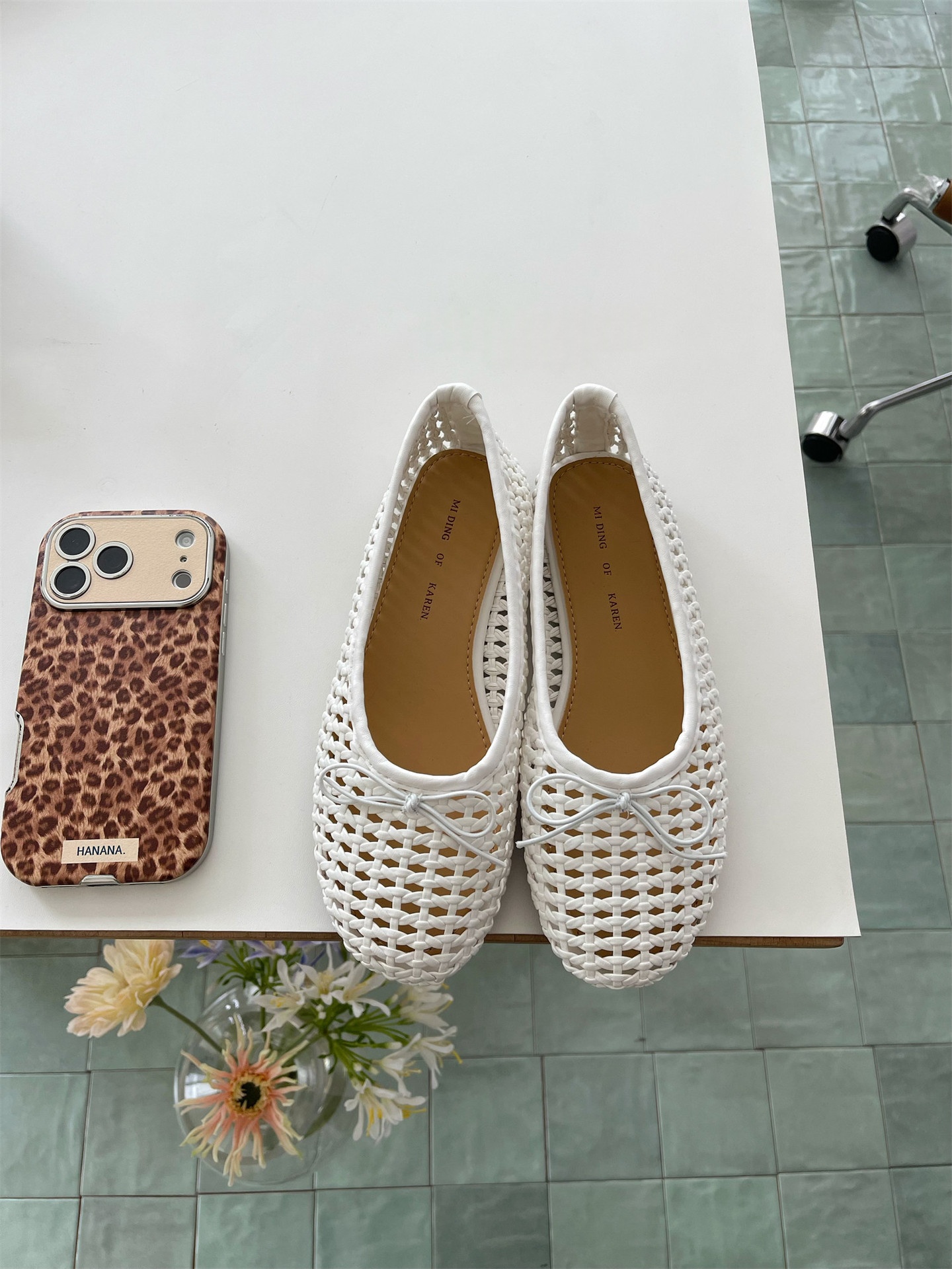 Breathable Woven Hollow-out Flat Shoes For Women foto 2