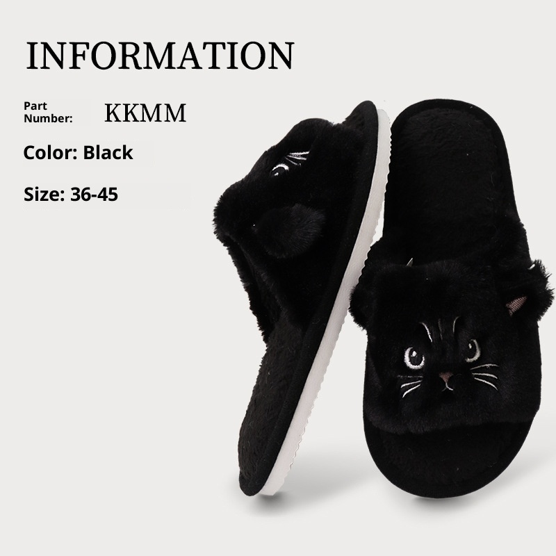 Thickened Warm Plush Soft Soled Cotton Slipper foto 3