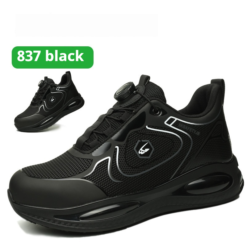 Rotating Button Men's Lightweight And Comfortable Labor Protection Shoes foto 3