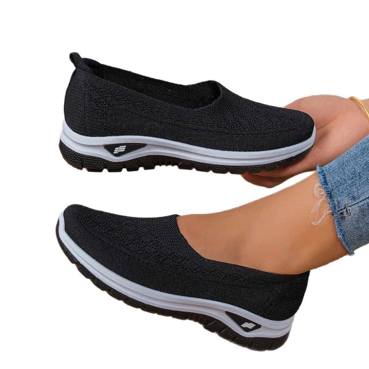 Women's Flyknit Breathable Mesh Casual Shoes foto 4