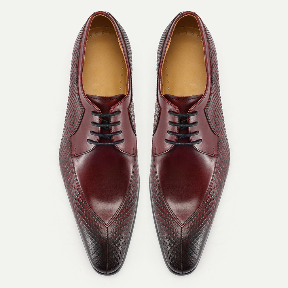 Pointed-toe Four-season Men's Business Casual Leather Shoes foto 5