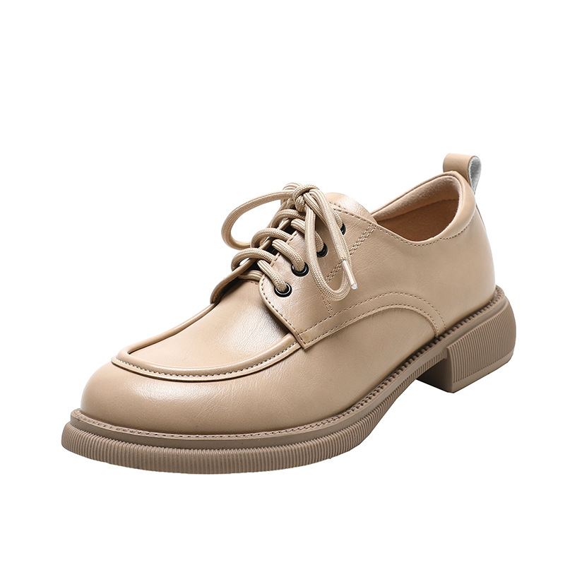 Versatile Soft-soled British-style Lace-up Leather Shoes For Women foto 4