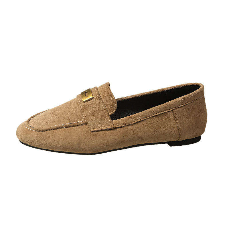 Fashion Women British Loafers Square Toe Gommino foto 4