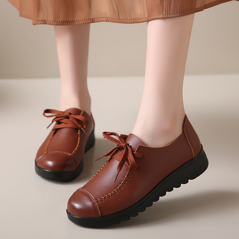 Women's Work Black Flat Soft Sole Anti-slip Shoes foto 3