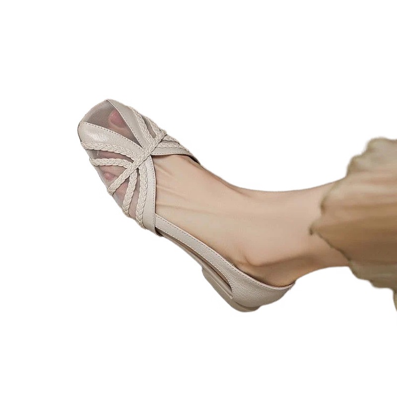 Women's Fashion Mesh Breathable Low-Heel Versatile Sandals foto 4