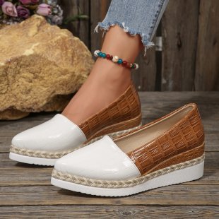 Woven Hemp Rope Muffin Bottom Low-cut Breathable Pointed Women's Pumps foto 4