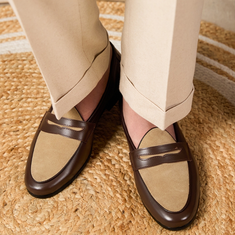 Loafers Belgium Champagne British Style Casual foto 3