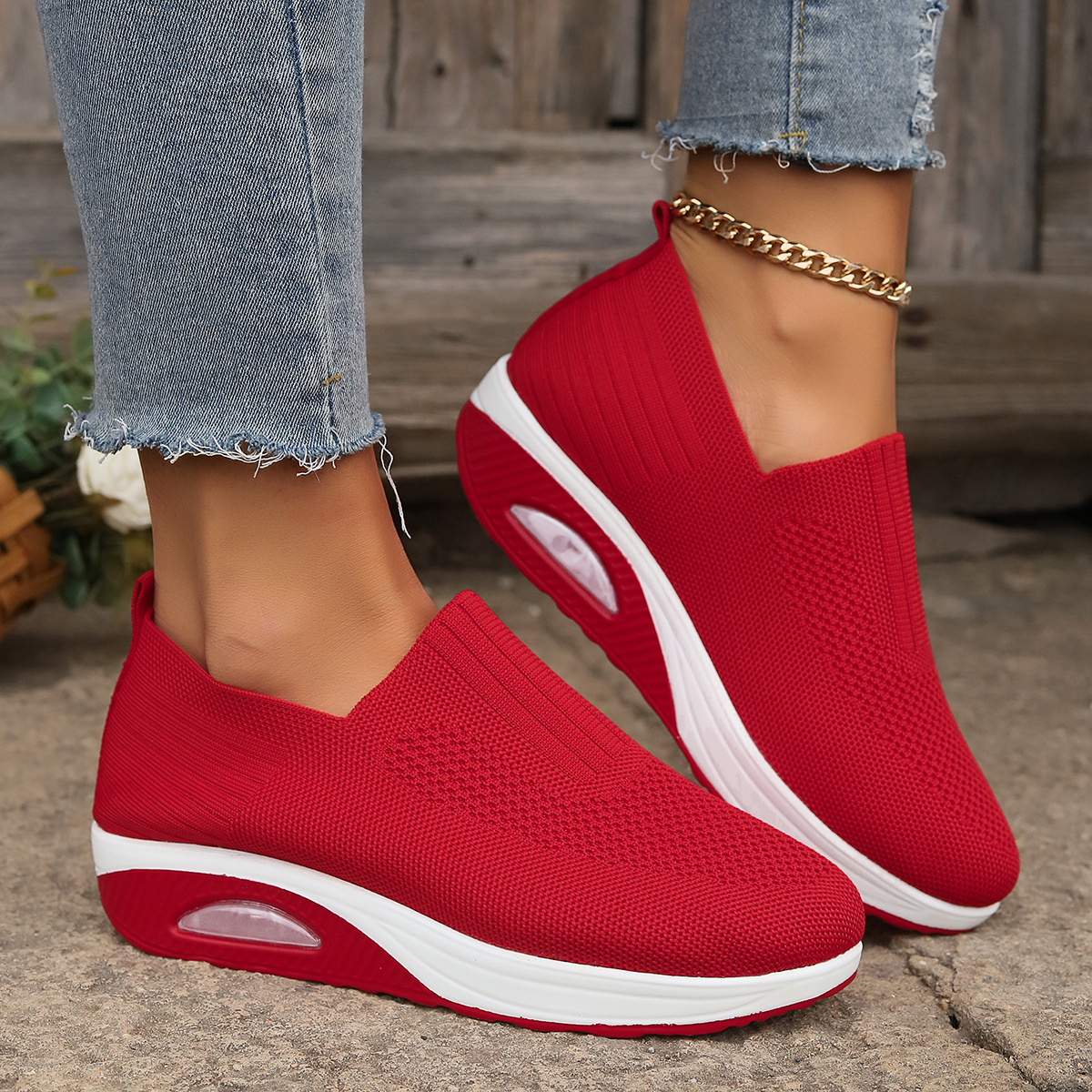 Fashionable Versatile Simple Plus-size Slip-on Casual Women's Shoes foto 2