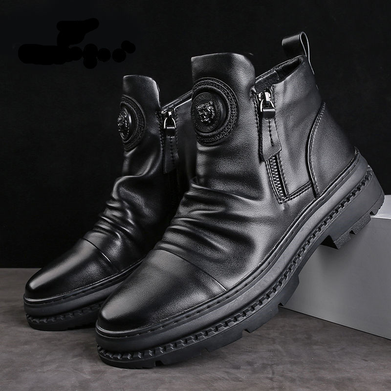 Men's Fashionable All-match High-top With Velvet Tactical Military Boots foto 4
