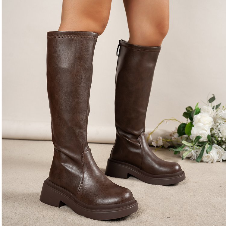 Womens Thick-soled Height-enhancing Slimming Riding Boots foto 4