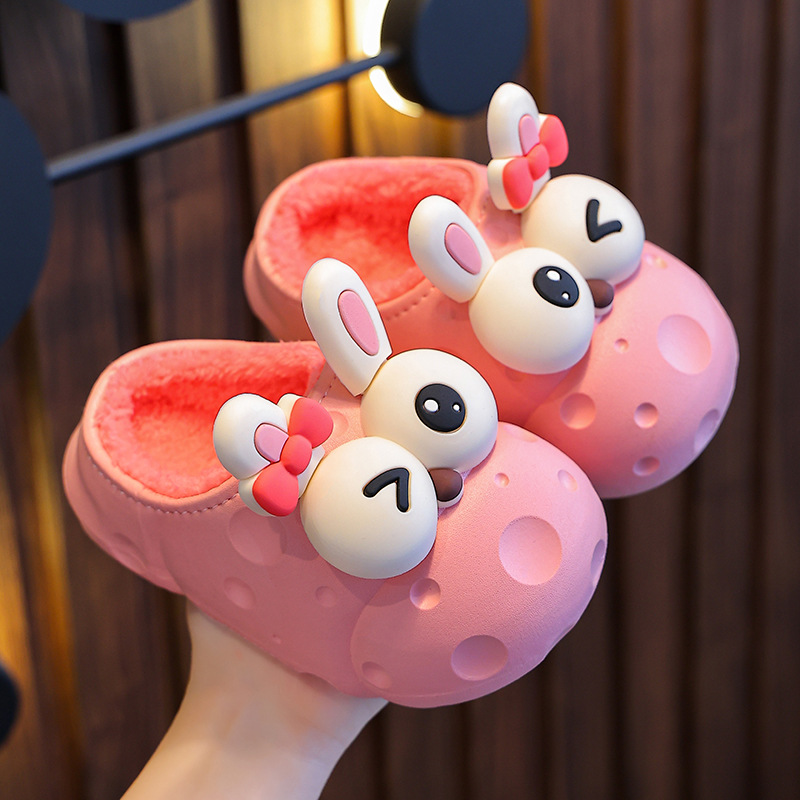 Baby Cotton Slippers Cotton Slippers Boys And Girls Warm With Velvet Children Cotton Slippers foto 4
