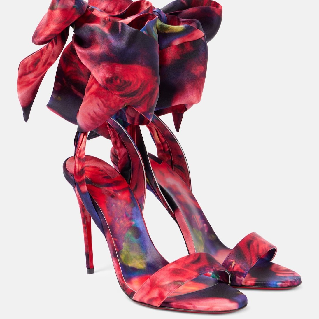 Women's Fashion Satin Bow Open Toe Sandals foto 3