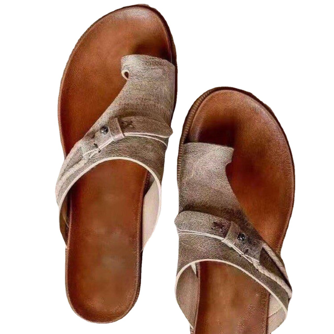 Women's Closed-Toe Slippers Comfortable All-Match Thick-Soled Sandals foto 5