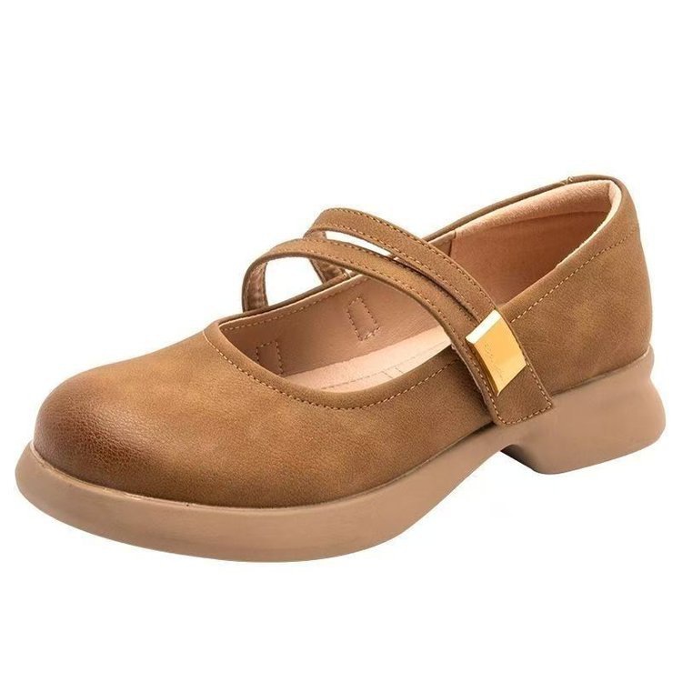 Spring Breathable All-Match Retro Low-Heel Shallow-Toe Pumps foto 2