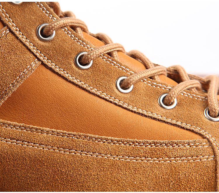 Leather Stitching Paratrooper Work Ankle Boots foto 5