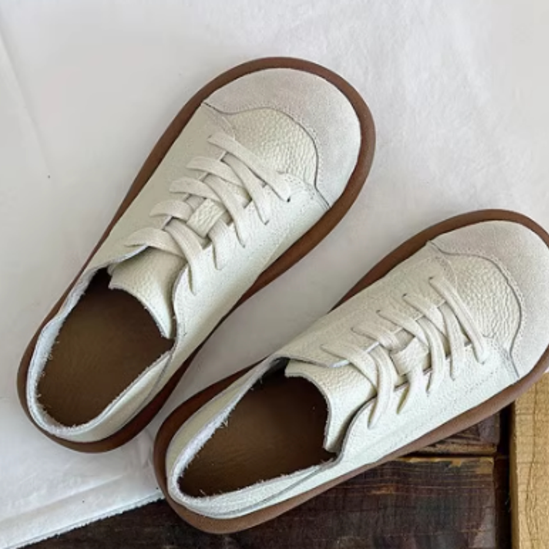 Ugly Cute Artistic Mori Girl White Shoes Round Toe foto 5