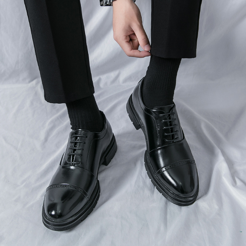 Men's Comfortable Breathable Tassel Slip-on Slip On Loafers Business Casual Leather Shoes foto 2