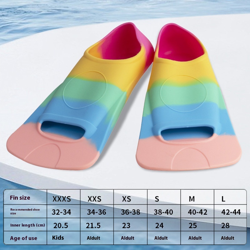 Swimming Flippers Freestyle Silicone Short Flippers foto 3