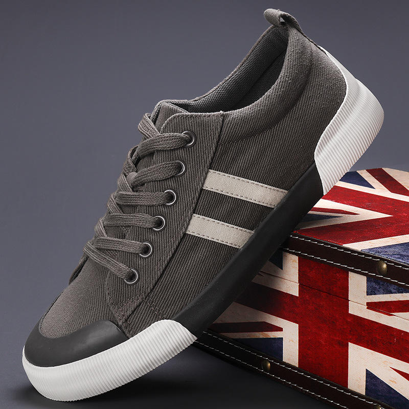 Autumn Men's Shoes New Breathable Canvas Shoes Korean Style Versatile Casual Low-top Flat foto 5