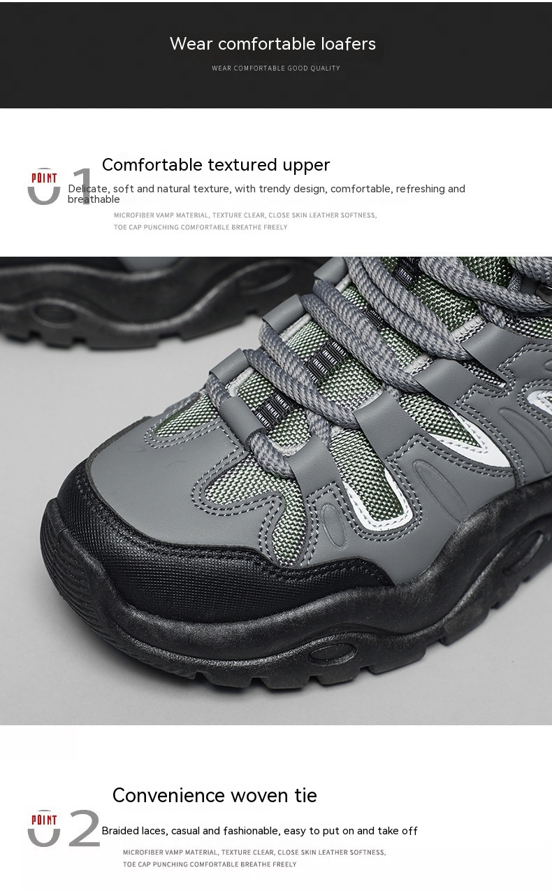 Men's Shoes Autumn High-top Men's Sports Leisure Youth Running Daddy Tide Shoes foto 2