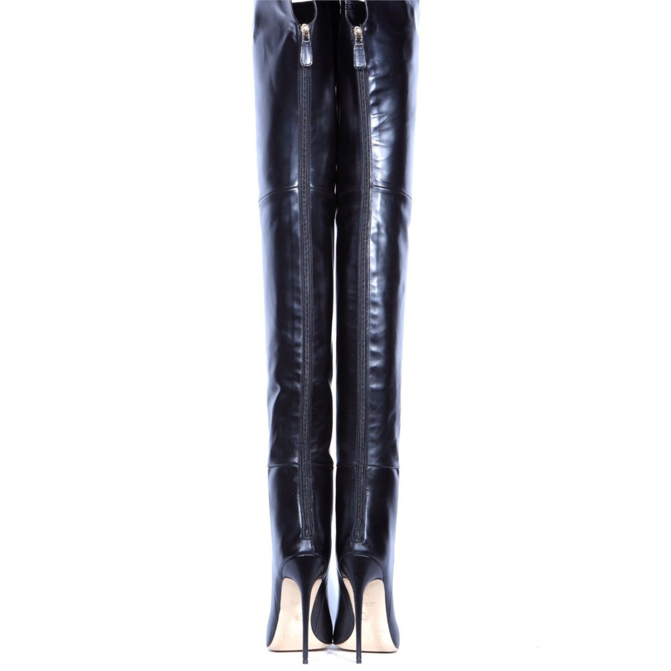 Pointed-toe Back-zip Womens Plus-size Over-the-knee High Heels foto 5