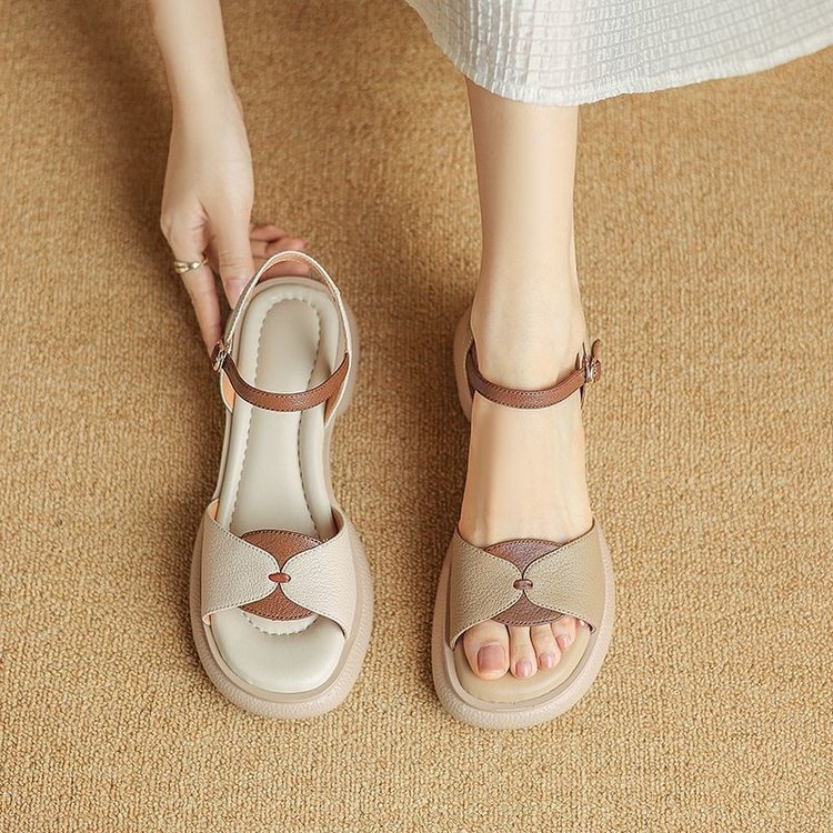 Chunky Heel Platform Open Toe Women's Sandals foto 2