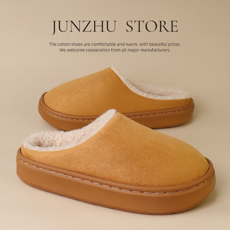 Indoor Anti-slip Plush Warm Home Thick Sole Men foto 2