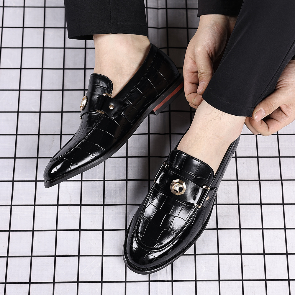 Men's Plus Size Plaid Casual Loafers foto 4