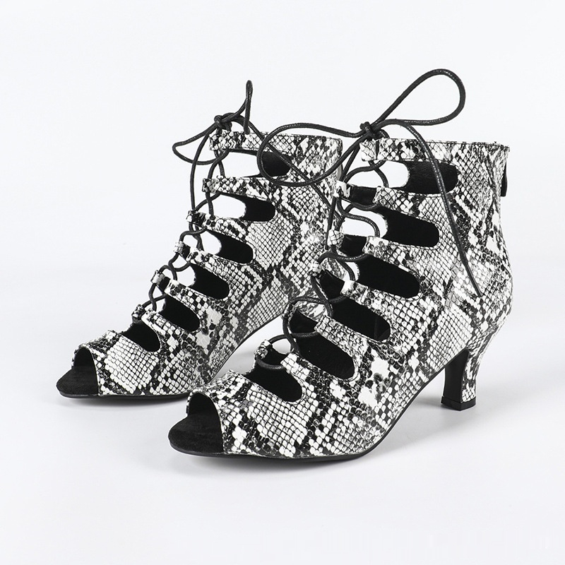 Women's Lace-up Latin Modern Jazz Dance Dance Shoe foto 3