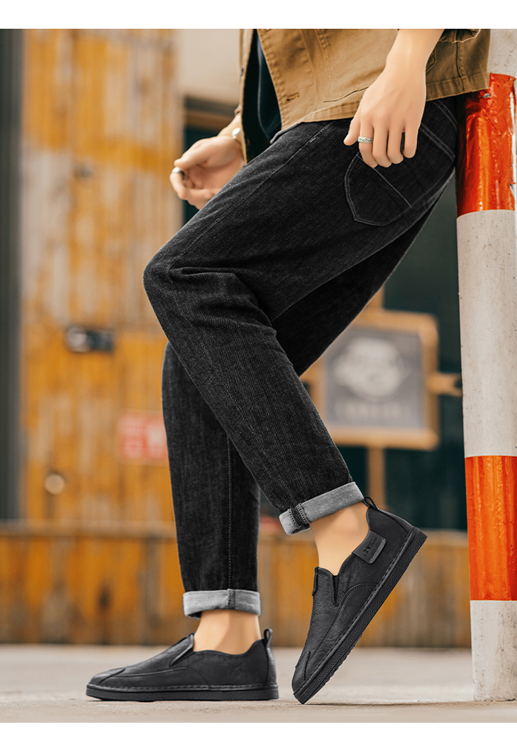 Soft Leather Soft Bottom Lightweight Men's Leather Casual Shoes foto 5