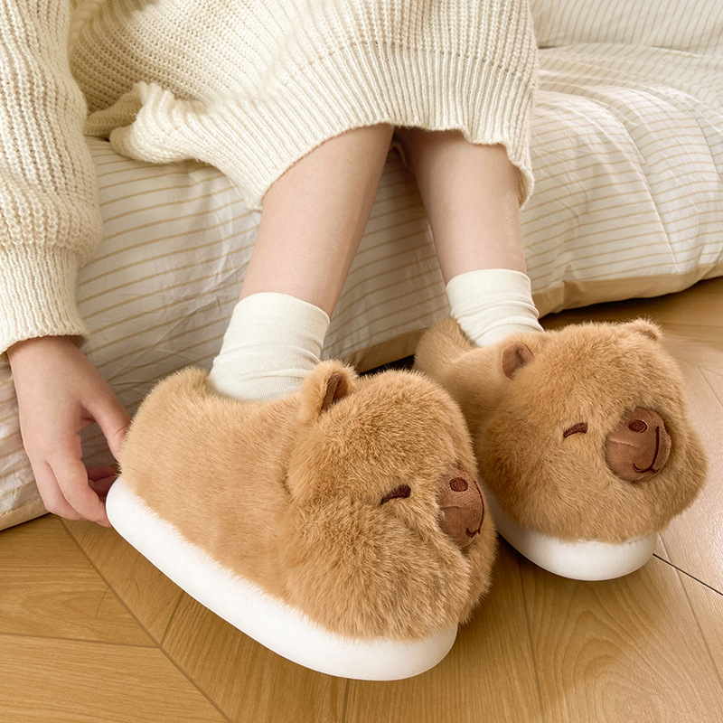 Women's Winter Bag Heel Outer Wear Home Cotton Slippers foto 3