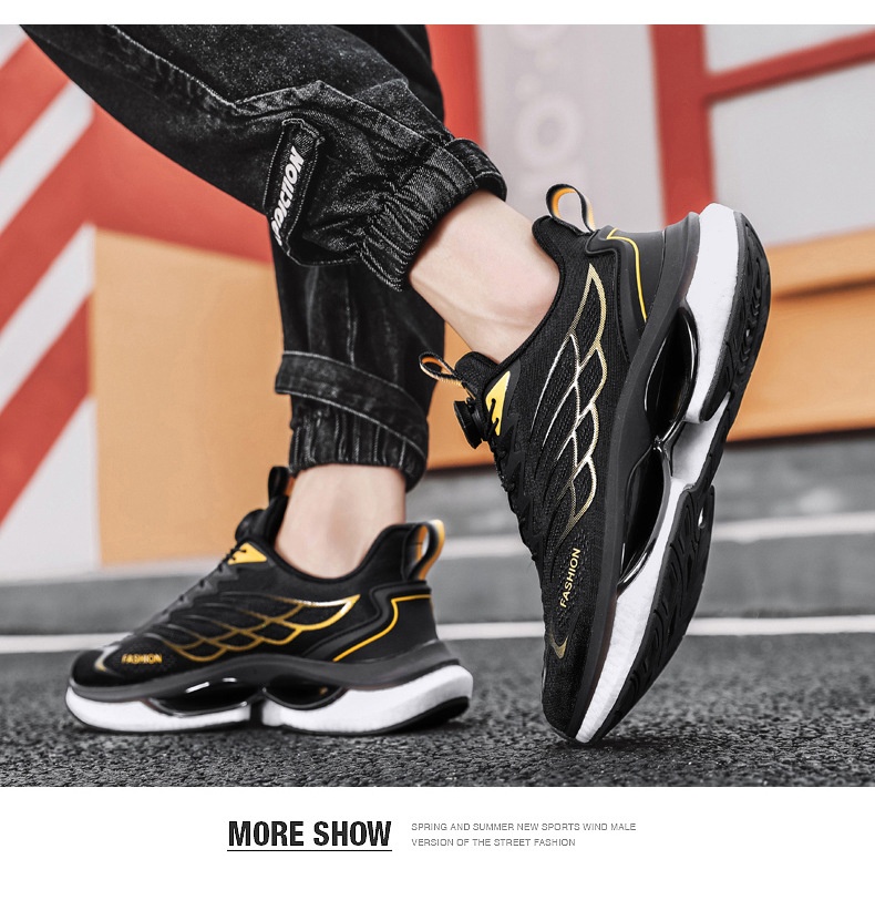 Flying Woven Air Cushion Turn Buckle Running Shoes foto 2