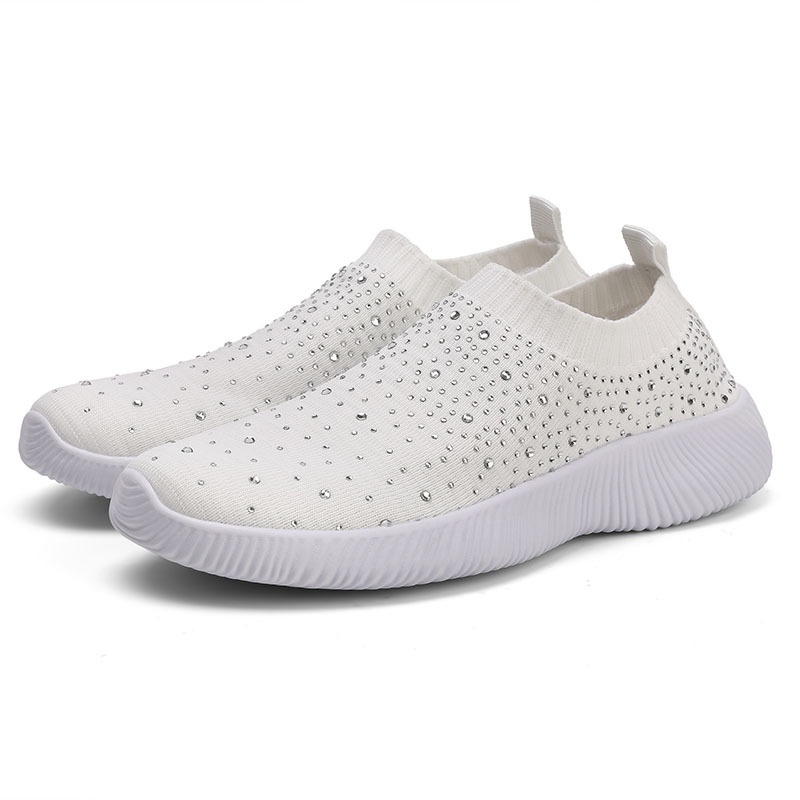 Plus-size Lightweight MD-soled Flyknit Stretchy Casual Shoes foto 5