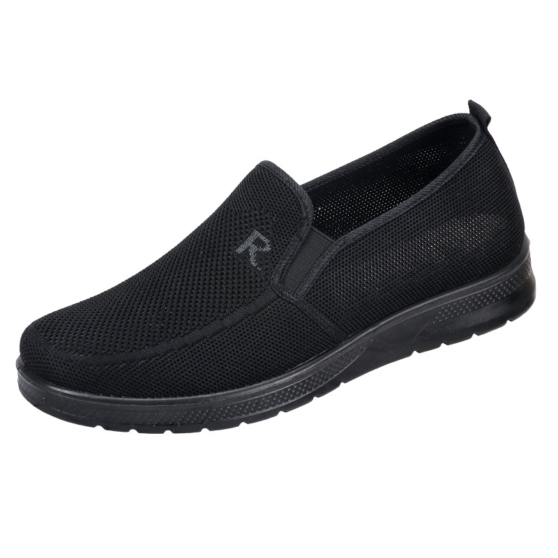 Polyurethane Men's Flying Woven Shoes Slip-on Soft Bottom foto 2