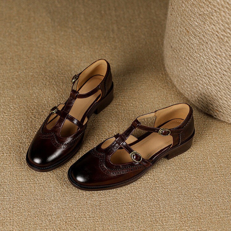 Retro Brogue Womens Shoes In British Style foto 2