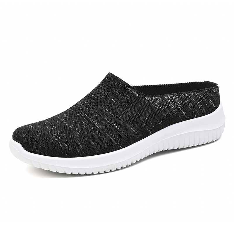 Plus Size Toe Cap Semi Slipper Breathable Soft Bottom Casual Mom Shoes Outdoor Slippers foto 5