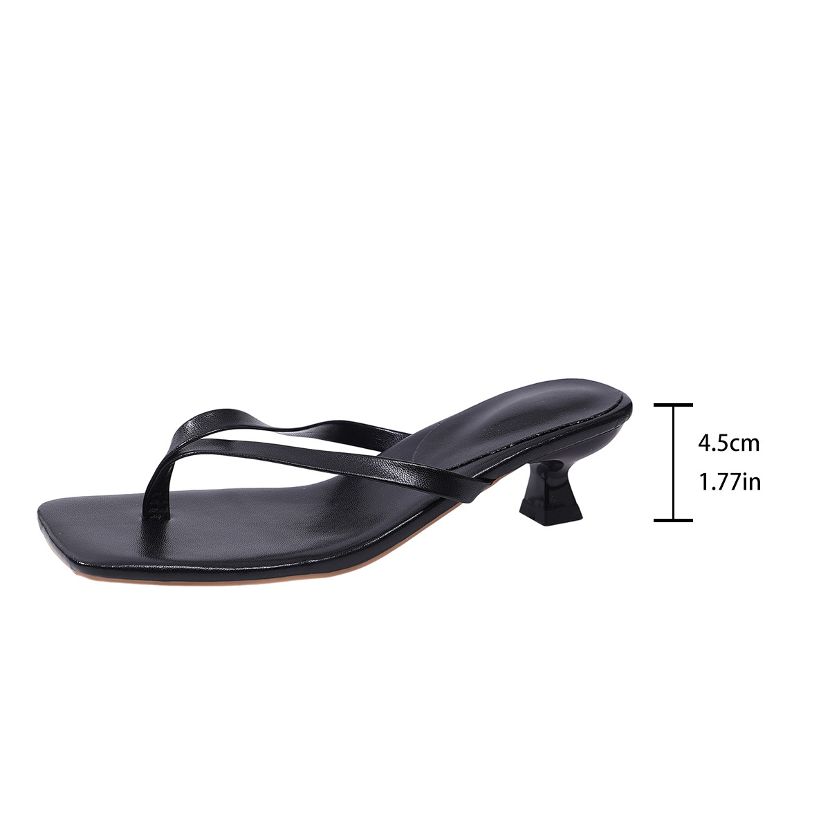 Pointed-toe Solid-color Square-toe High Heels foto 4