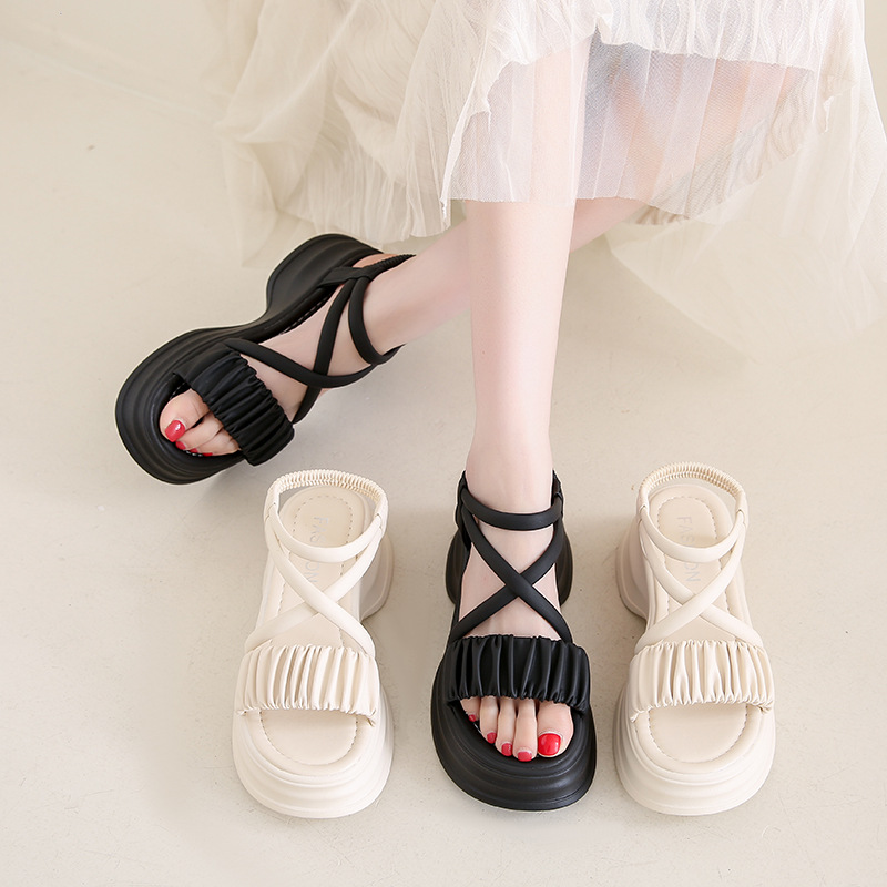Platform Platform Summer Open Toed Roman Beach Shoes foto 3