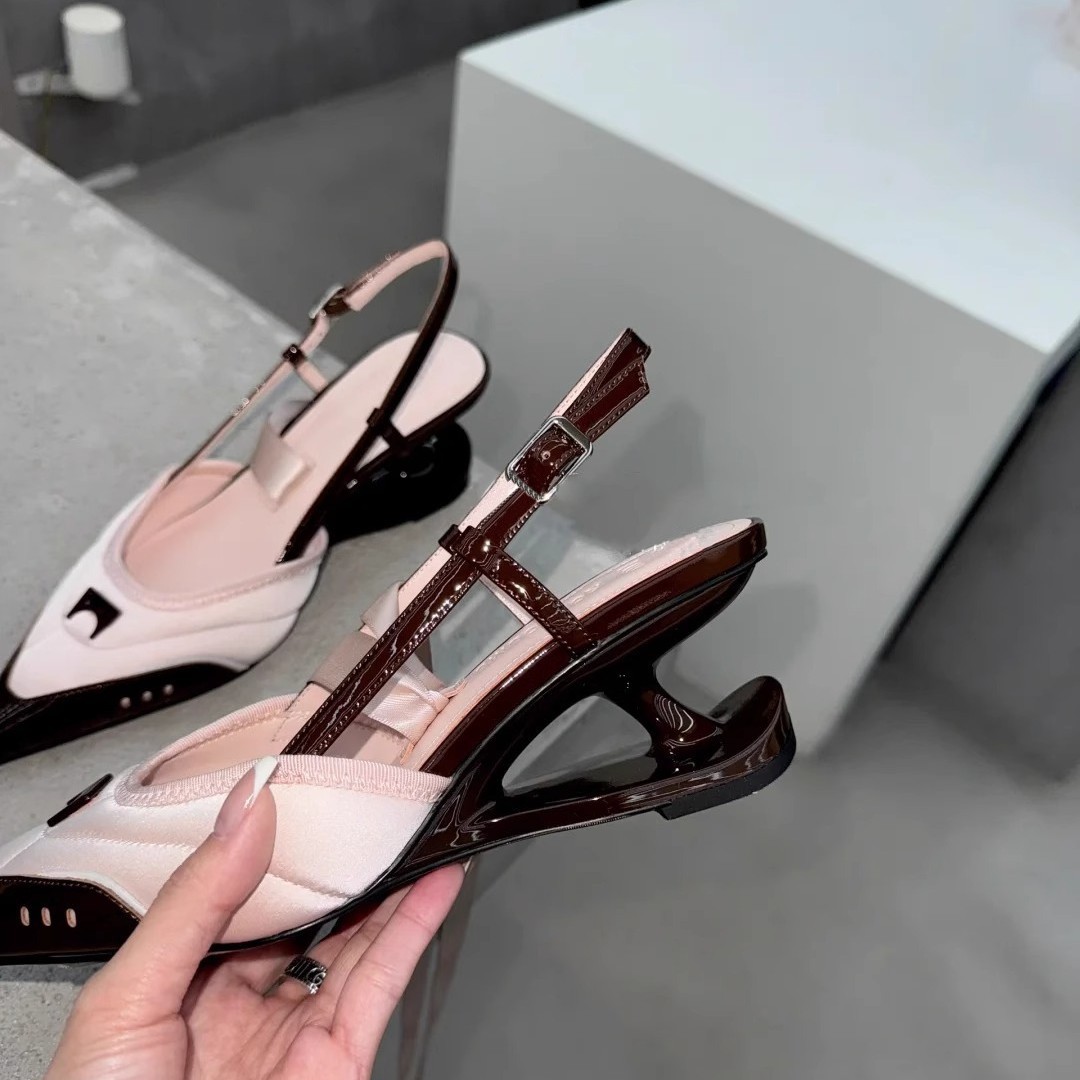 New Special-interest Design Special-shaped Root Lace-up High Heels Female foto 3