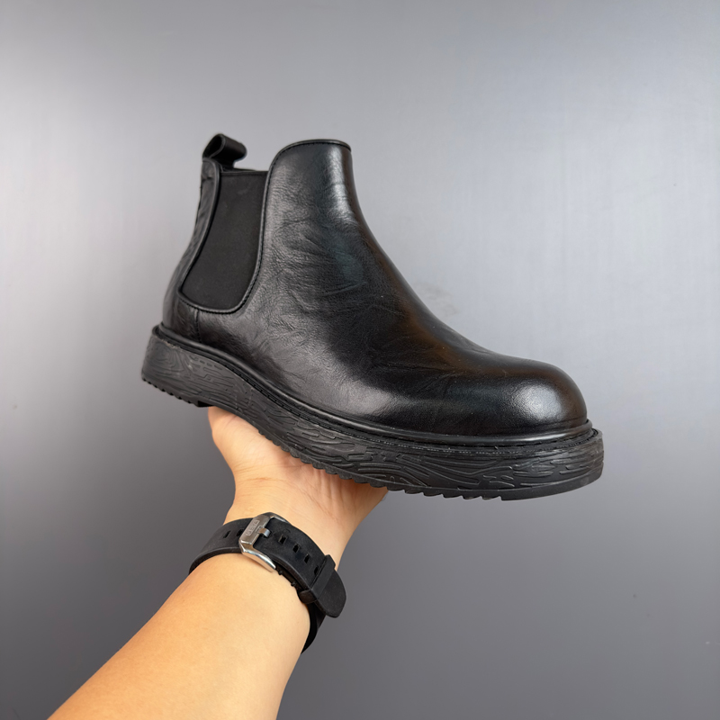 British Retro Round Toe Chelsea Boots Men's Shoes foto 3
