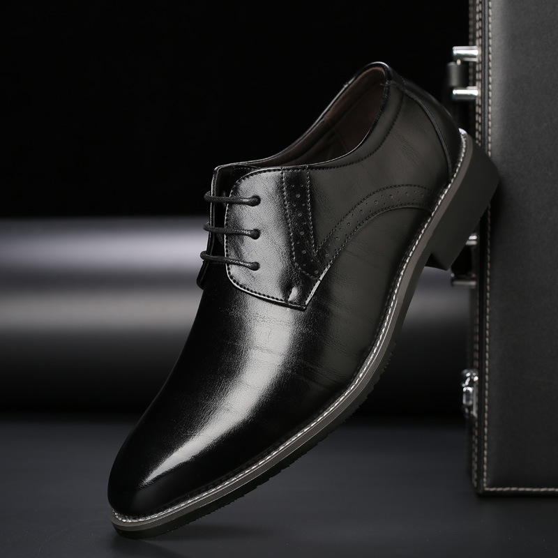 Fashion British Plus Size Men's Leather Shoes foto 4