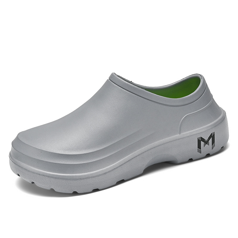 Fashion Men's Labor Protection Shoes EVA Lightweight Oil-proof Waterproof Chef Shoes foto 2